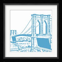 Blue Brooklyn Bridge Fine Art Print