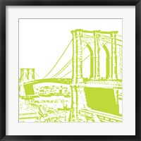 Lime Brooklyn Bridge Fine Art Print