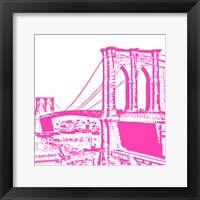 Pink Brooklyn Bridge Fine Art Print