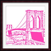 Pink Brooklyn Bridge Fine Art Print