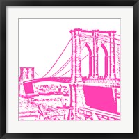 Pink Brooklyn Bridge Fine Art Print