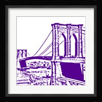 Purple Brooklyn Bridge Fine Art Print