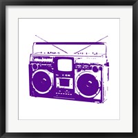 Purple Boom Box Fine Art Print