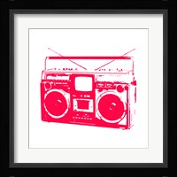 Red Boom Box Fine Art Print