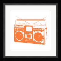 Orange Boom Box Fine Art Print