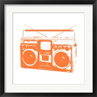 Orange Boom Box Fine Art Print