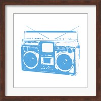 Blue Boom Box Fine Art Print