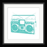 Aqua Boom Box Fine Art Print