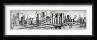 Pen & Ink Cityscape II Framed Print