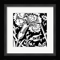 B&W Graphic Floral Motif I Fine Art Print