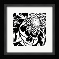 B&W Graphic Floral Motif II Fine Art Print