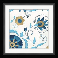 Non-Embellished Gilded Indigo I Framed Print