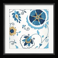 Non-Embellished Gilded Indigo II Framed Print