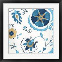 Non-Embellished Gilded Indigo II Framed Print