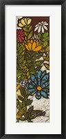 Batik Flower Panel II Framed Print