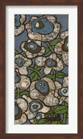 Blue Batik Flowers II Fine Art Print