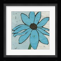 Turquoise Batik Botanical I Fine Art Print