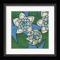 Turquoise Batik Botanical II Fine Art Print