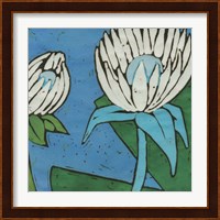 Turquoise Batik Botanical IV Fine Art Print