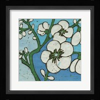 Turquoise Batik Botanical V Fine Art Print