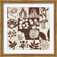 Brown Botanical 16-Patch Fine Art Print