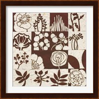Brown Botanical 16-Patch Fine Art Print