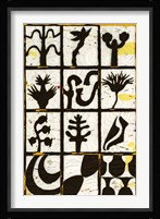 Black Botanical 12-Patch Fine Art Print