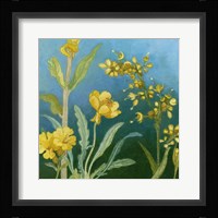 Azure Blooms I Framed Print