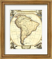 Nautical Map of South America Fine Art Print