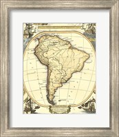 Nautical Map of South America Fine Art Print