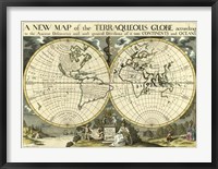New Map Terra. Globe, Ox., 1700-01 Fine Art Print