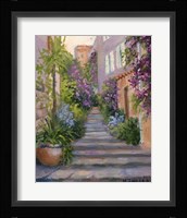 Stairway Of Flowers Fine Art Print