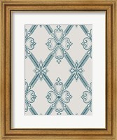 Ornamental Pattern in Teal II Fine Art Print
