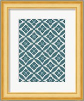 Ornamental Pattern in Teal VII Fine Art Print