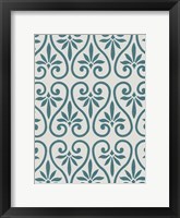 Ornamental Pattern in Teal IX Fine Art Print