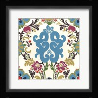 Jewel-tone Damask II Framed Print