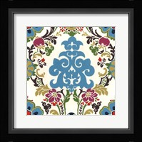 Jewel-tone Damask III Framed Print