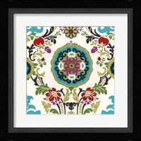 Jewel-tone Damask IV Framed Print