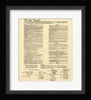Constitution on Khaki Fine Art Print
