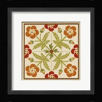 Floral Folk Tile III Framed Print