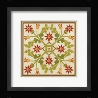 Floral Folk Tile IV Framed Print