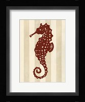 Sea Life Silhouette I Framed Print