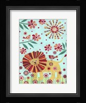 Lion and Birds Framed Print