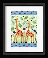 Giraffe Pair Framed Print