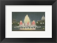 Illuminated Fountain Capitol Plaza Fine Art Print