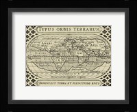 Vintage Map on Khaki II Framed Print