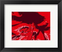 Amaryllis Pistils up close on Red Fine Art Print