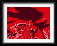 Amaryllis Pistils up close on Red Fine Art Print