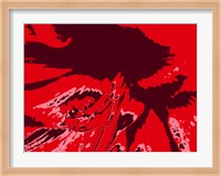 Amaryllis Pistils up close on Red Fine Art Print