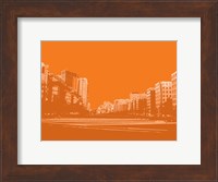 City Block on Orange Fine Art Print